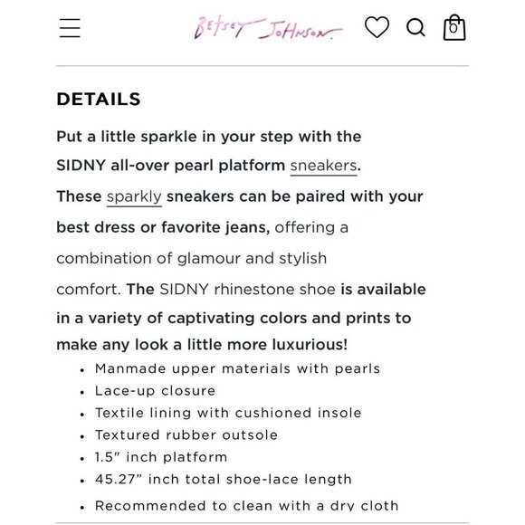 Betsy Johnson SIDNY all-over Pearl Platform Sneakers Ivory Size 11 Bridal - Picture 11 of 12